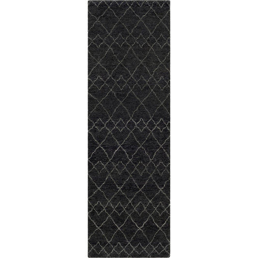 Zara Rug - 29847 by Surya in black, charcoal. Made from 70% wool, 30% viscose in a unique style.