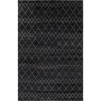 Zara Rug - 29847 by Surya in black, charcoal, cream. Made from 70% wool, 30% viscose in a unique style.