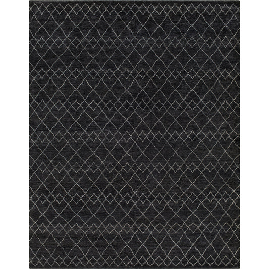 Zara Rug - 29847 by Surya in black, charcoal. Made from 70% wool, 30% viscose in a unique style.