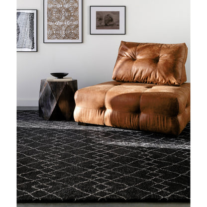 Zara Rug - 29847 by Surya in black, charcoal, cream. Made from 70% wool, 30% viscose in a unique style.