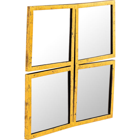 Nico Mirror by Pasargad Home in gold. Made from iron in a modern style.