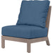 Laguna Outdoor Armless Club in Canvas Flax by Sunset West in browns. Made from aluminum in a modern style.