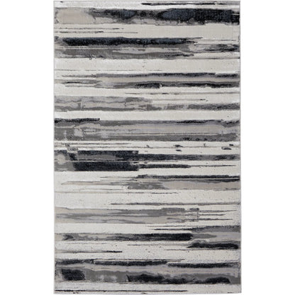 Micah Rug - 3049F by Feizy in silver, gray, black. Made from polyester, polypropylene in a unique style.