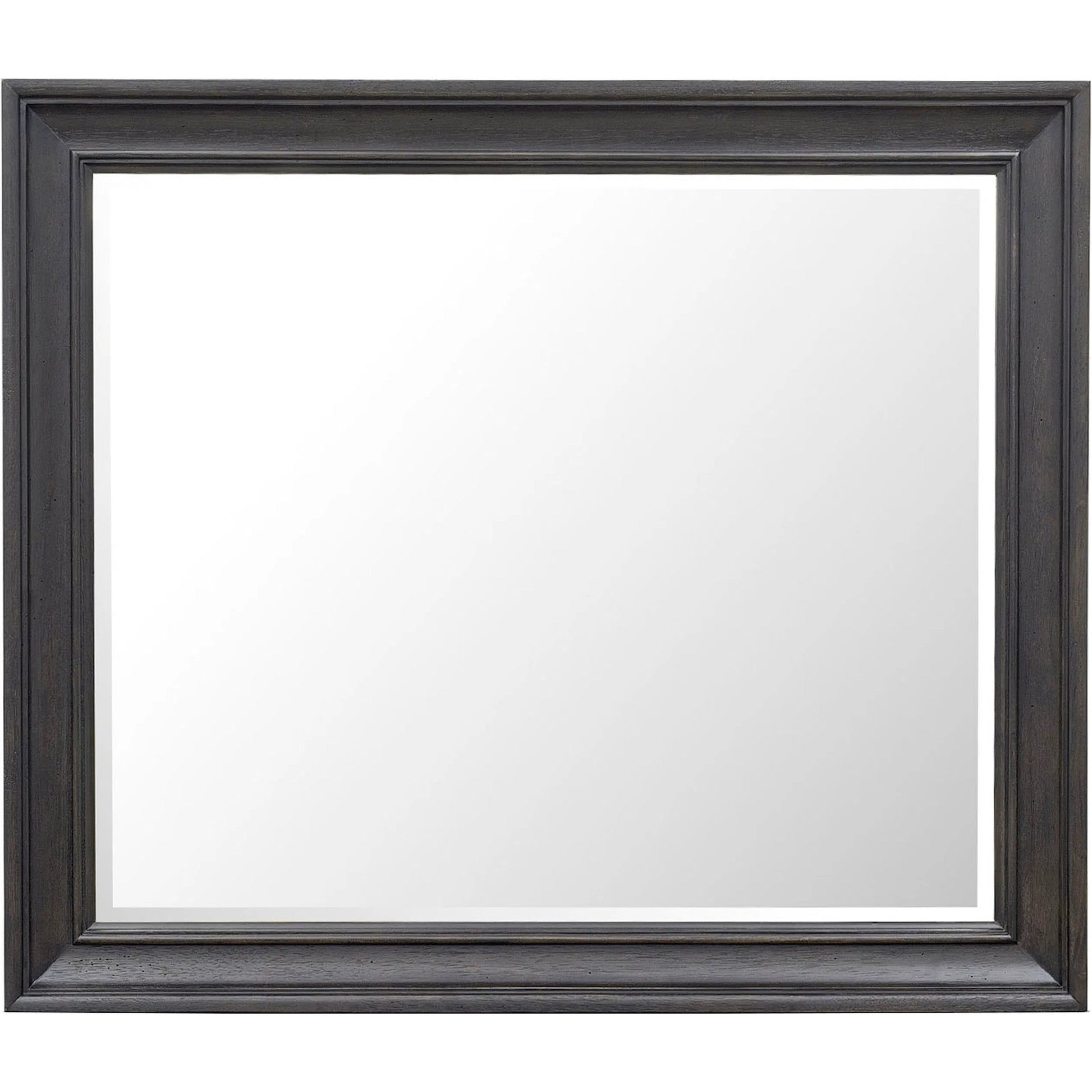 Hickory Creek Dresser Mirror by Pulaski Furniture in brown velvet. Made from rubber wood, mirror in a unique style.