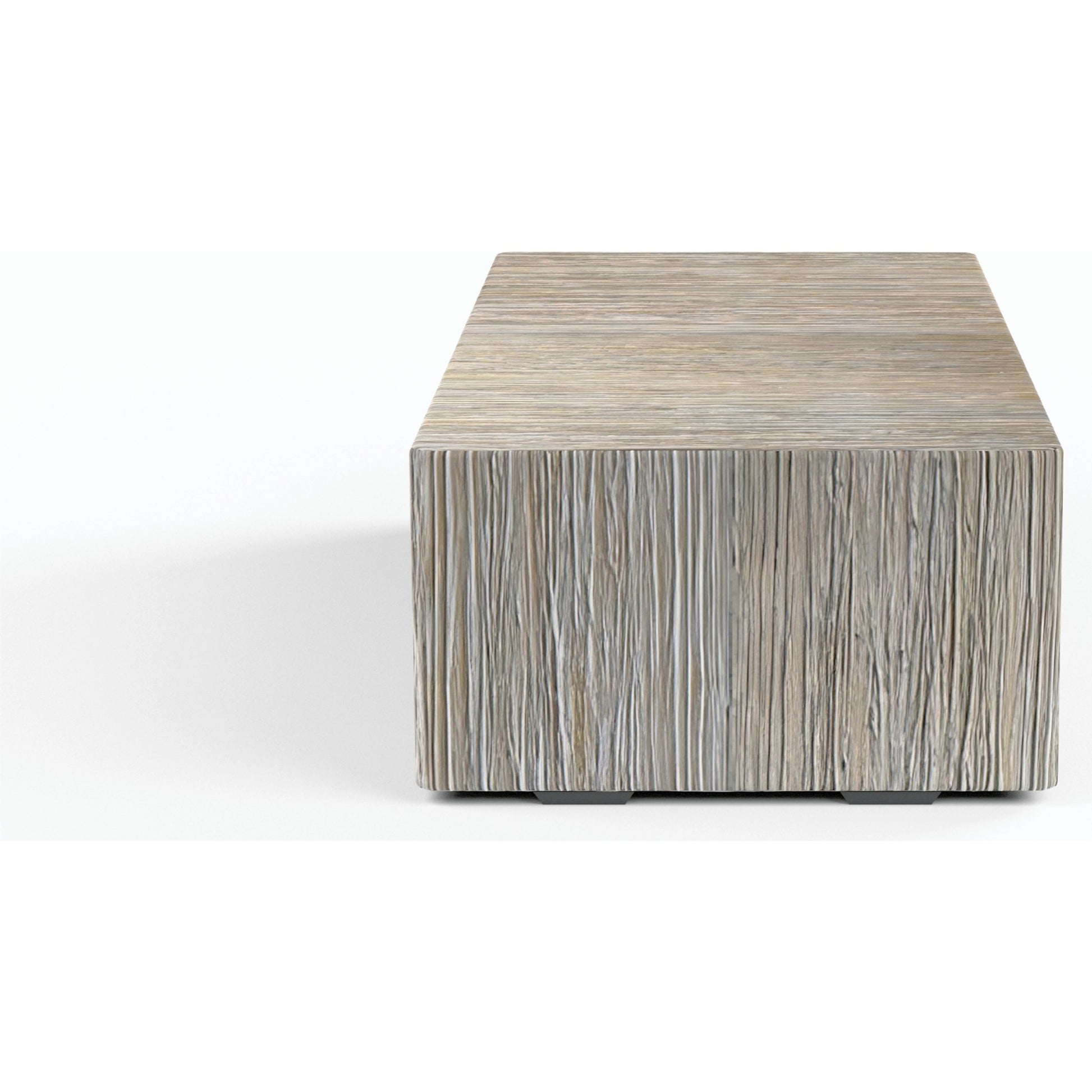 Madera Outdoor Coffee Table by Sunset West in wood. Made from gfr concrete in a modern style.