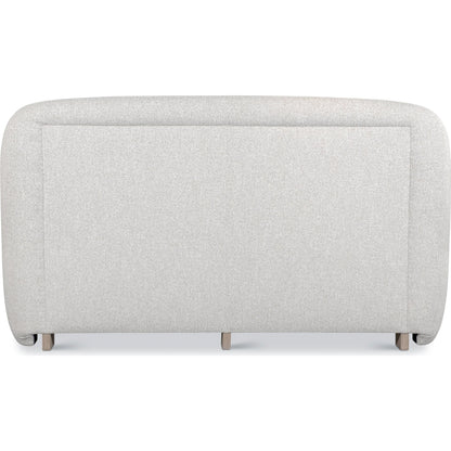 Loggia Shelter Bed by Bernhardt in beige. Made from fabric in a transitional style.