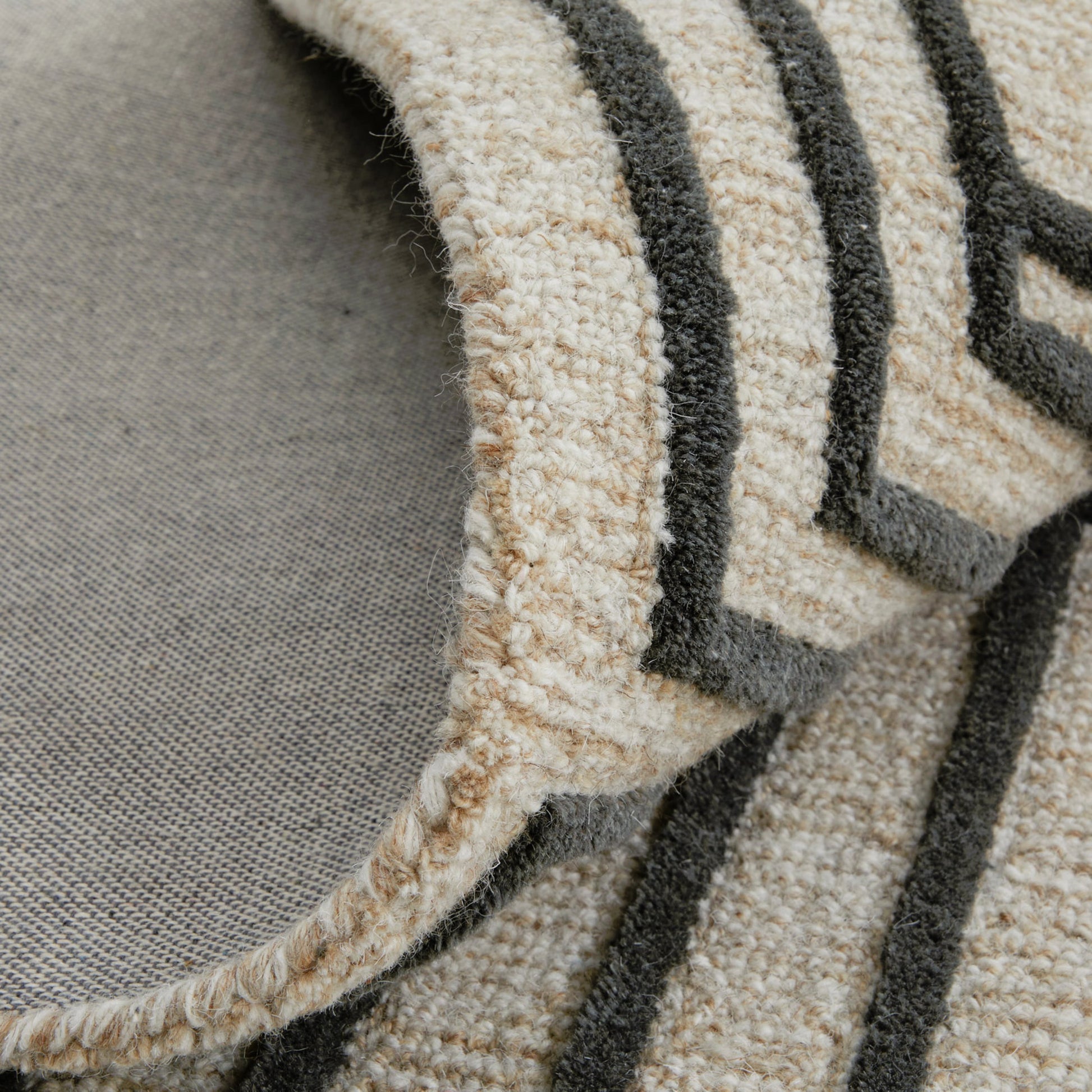 Gansett Geometric Rug - T25T8011 by Thom Felicia by Feizy Rugs in tan, brown. Made from wool in a unique style.