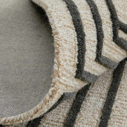 Gansett Geometric Rug - T25T8011 by Thom Felicia by Feizy Rugs in tan, brown. Made from wool in a unique style.