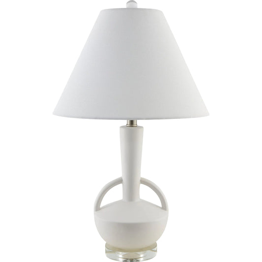 Zenbow Accent Table Lamp by Livabliss in glazed, translucent. Made from ceramic, crystal, linen, polyester in a unique style.