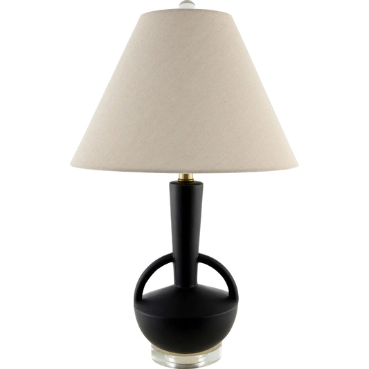 Zenbow Accent Table Lamp by Livabliss in glazed, translucent. Made from ceramic, crystal, linen, polyester in a unique style.