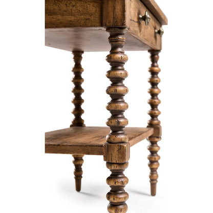 Tamarisk Open Nightstand by Jonathan Charles in medium spain walnut. Made from main acacia in a unique style.