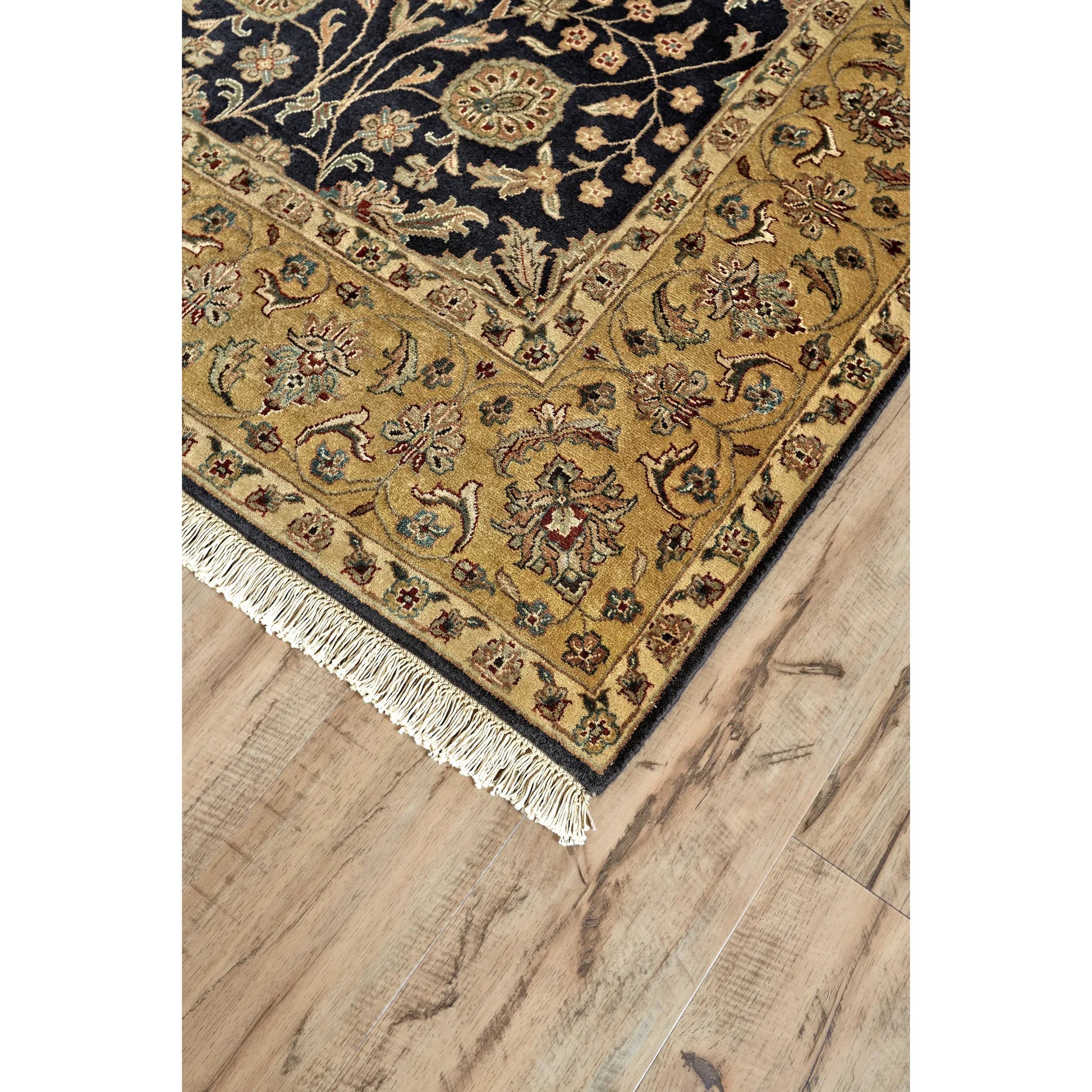 Sophia Rug - 6581F by Feizy in gold, black. Made from silk, wool in a unique style.