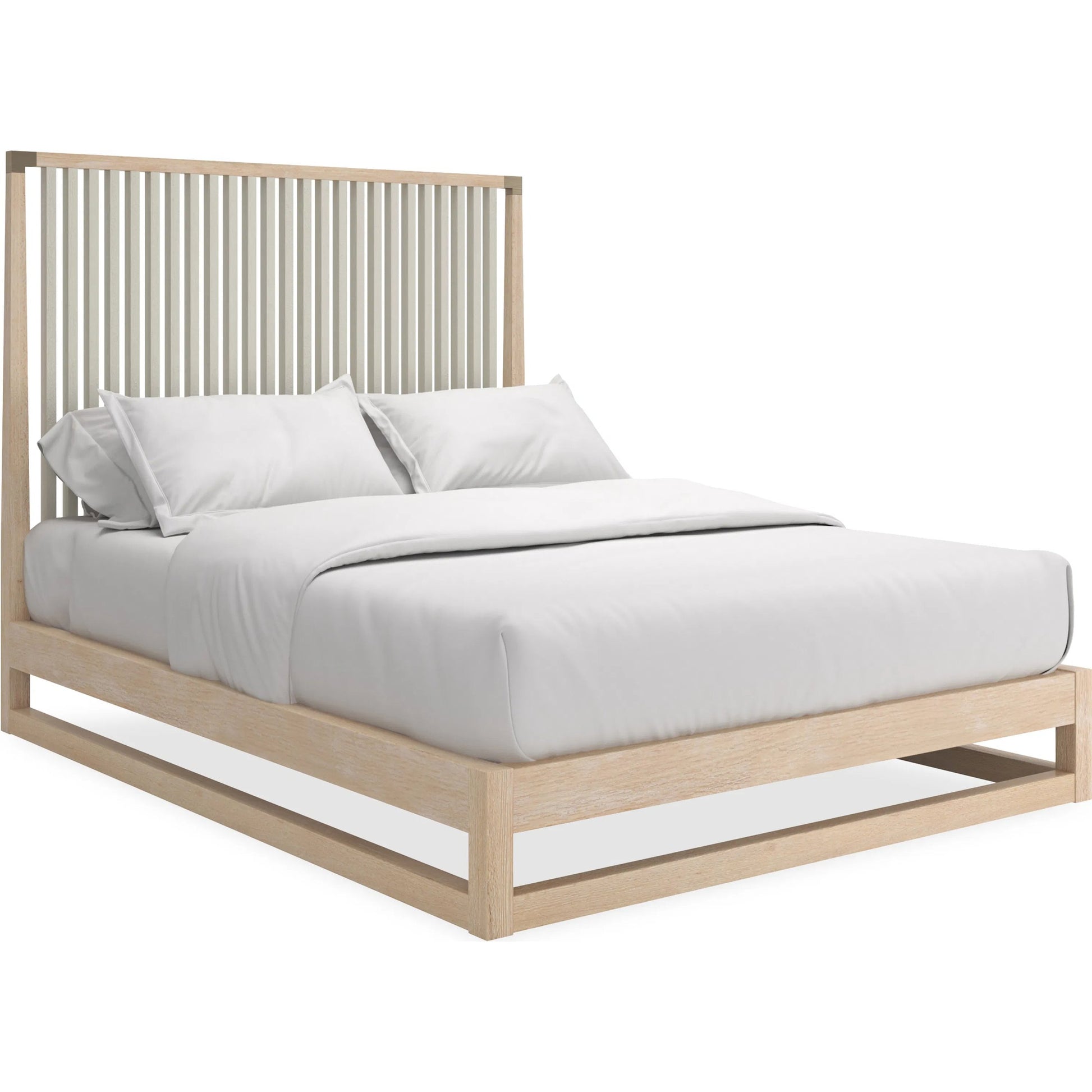 Pinstripe Slatted Bed by Caracole. Made from unique in a transitional style.