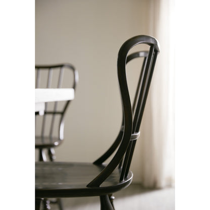 Ciao Bella Spindle Back Bar + Counter Stool by Hooker Furniture. Made from hardwoods, copper sheet in a traditional style.
