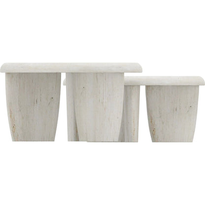 Ashlar Low Cocktail Table by A.R.T. Furniture in bisque. Made from parawood solids, birch veneers, resin in a transitional style.