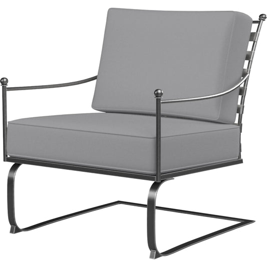 Provence Outdoor Club Rocker by Sunset West. Made from wrought iron in a modern style.