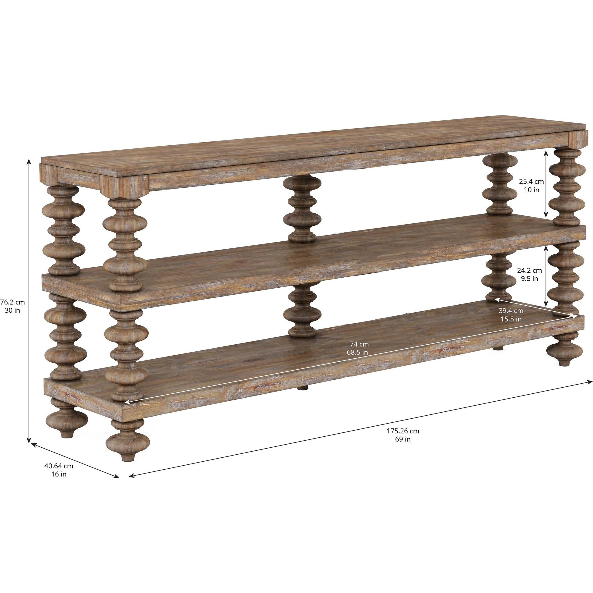 Architrave Console Table by A.R.T. Furniture in almond. Made from pine solids and veneer in a traditional style.