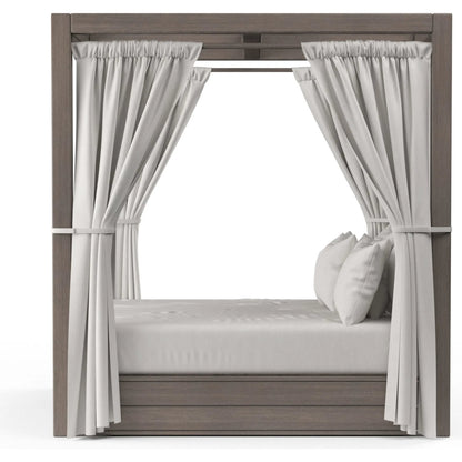 Laguna Outdoor Resort King Daybed by Sunset West in driftwood. Made from aluminum in a modern style.