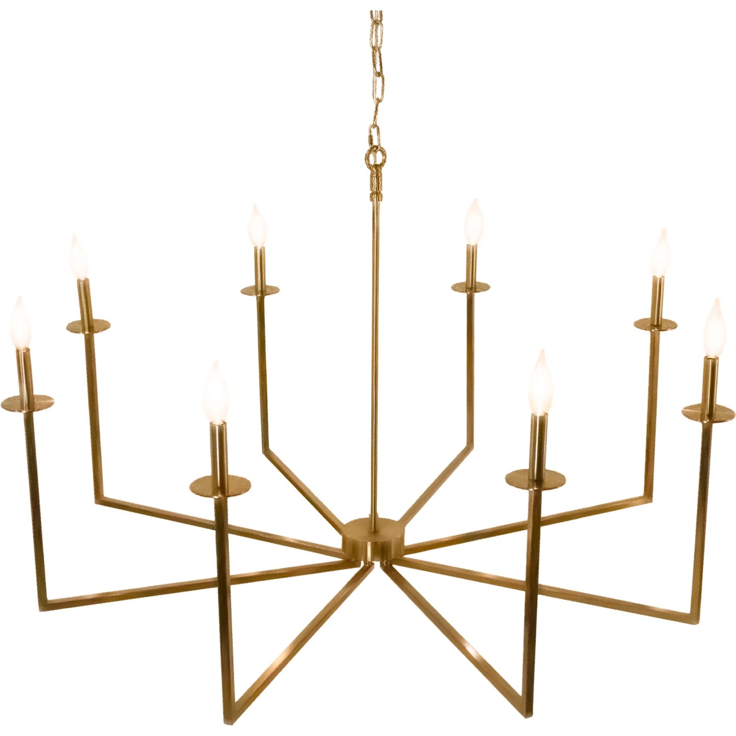 000 SI-2448914 | Primary Silo | Minimalist Candelabra Chandelier by Zentique in stainless steel. Made from iron in a modern style.