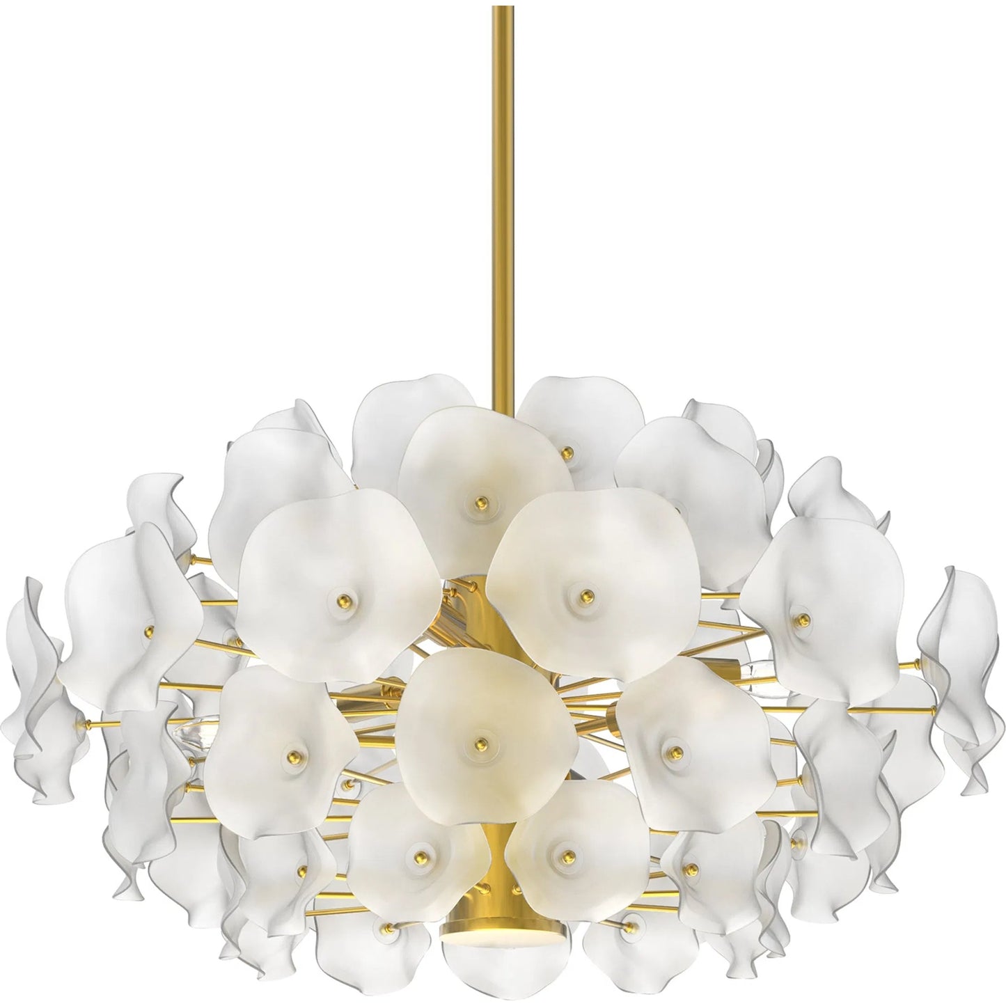 000 SI-2633395 | Primary Silo | Bloom Chandelier by Zentique in white and white. Made from iron in a unique style.