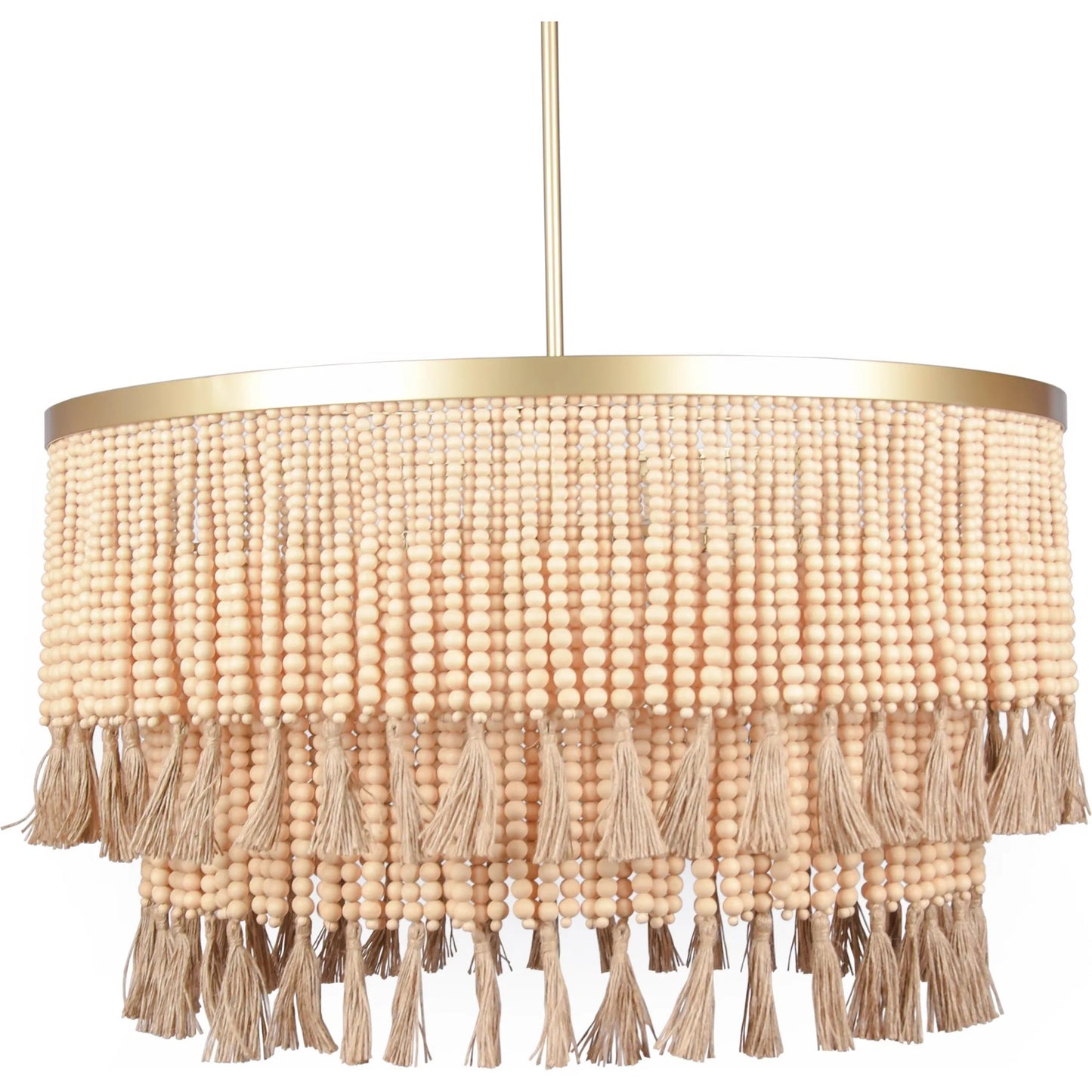 000 SI-2633398 | Primary Silo | Eleanor Chandelier by Zentique in gold and gold. Made from iron, wooden beads in a unique style.