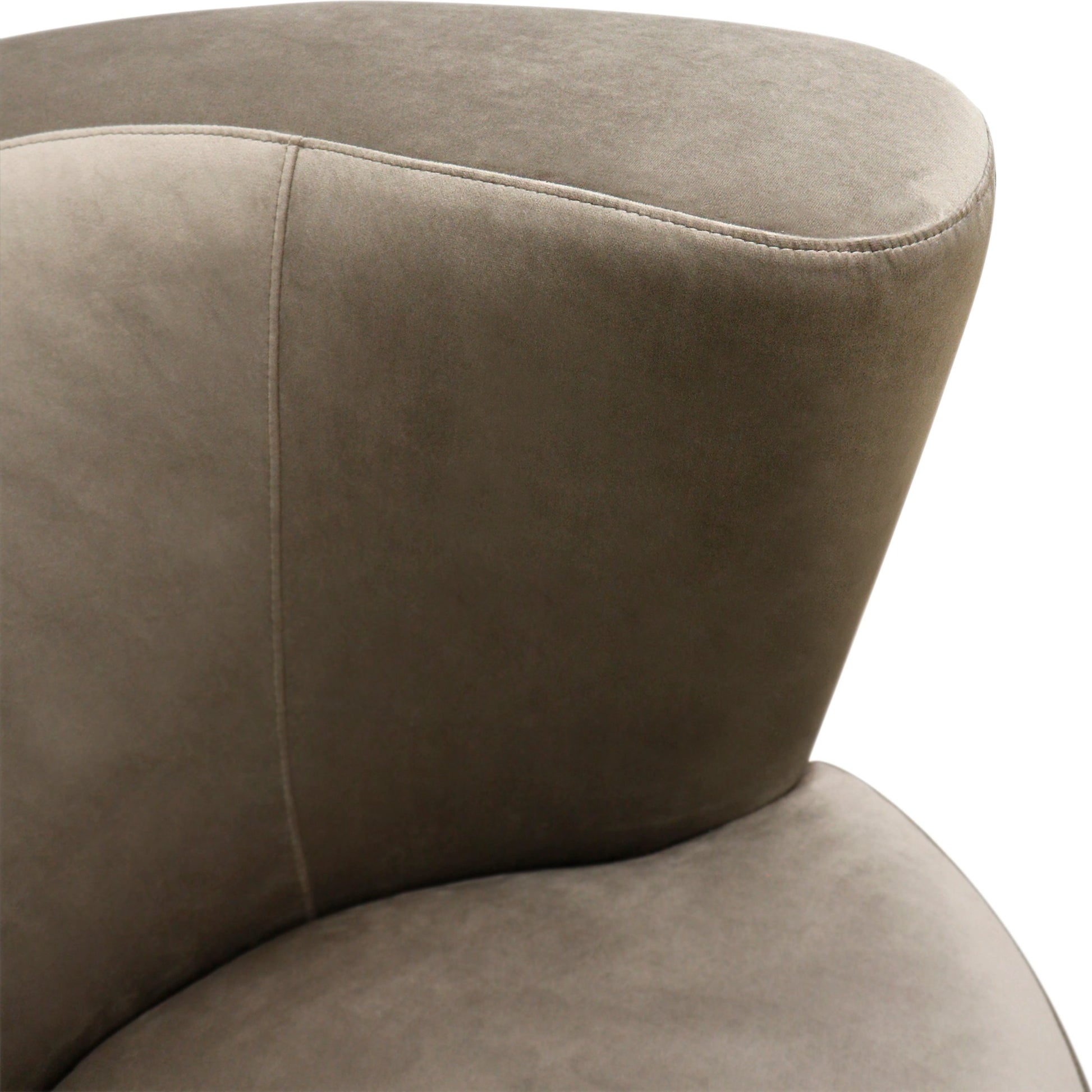 Vicenza Crescent Chair by Pasargad Home. Made from velvet in a modern style.