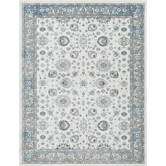 Zidane Rug - 494508 by Livabliss in white, dark brown, blue, black, olive, rust. Made from polyester in a unique style.