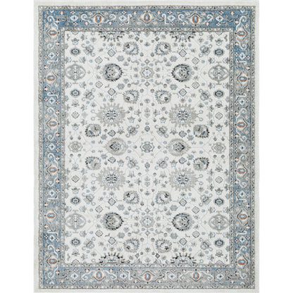 Zidane Rug - 494508 by Livabliss in white, dark brown, blue, black, olive, rust. Made from polyester in a unique style.