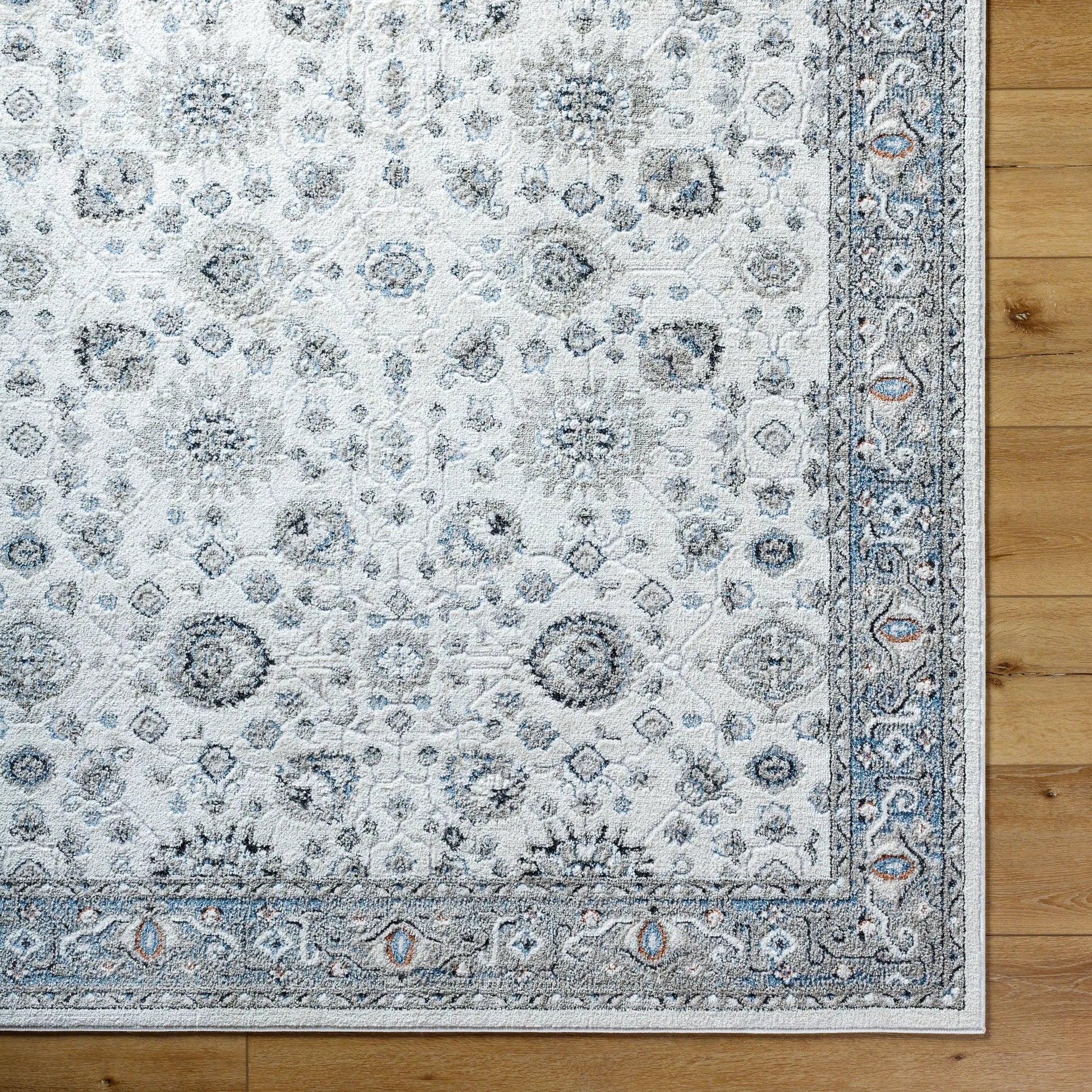 Zidane Rug - 494508 by Livabliss in white, dark brown, blue, black, olive, rust. Made from polyester in a unique style.