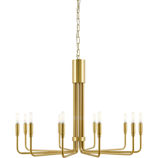 Zadar Pendant by Surya in metallic brass. Made from iron in a modern style.