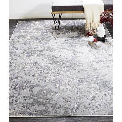 Micah Rug - 3336F by Feizy in silver, gray, white. Made from polyester, polypropylene in a unique style.