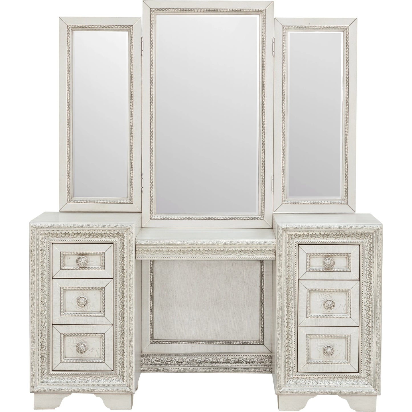 002 SI-2155467 | Additional Silo | Camila Vanity Mirror by Pulaski Furniture in semi-transparent creamy white. Made from ash veneers in a modern style.
