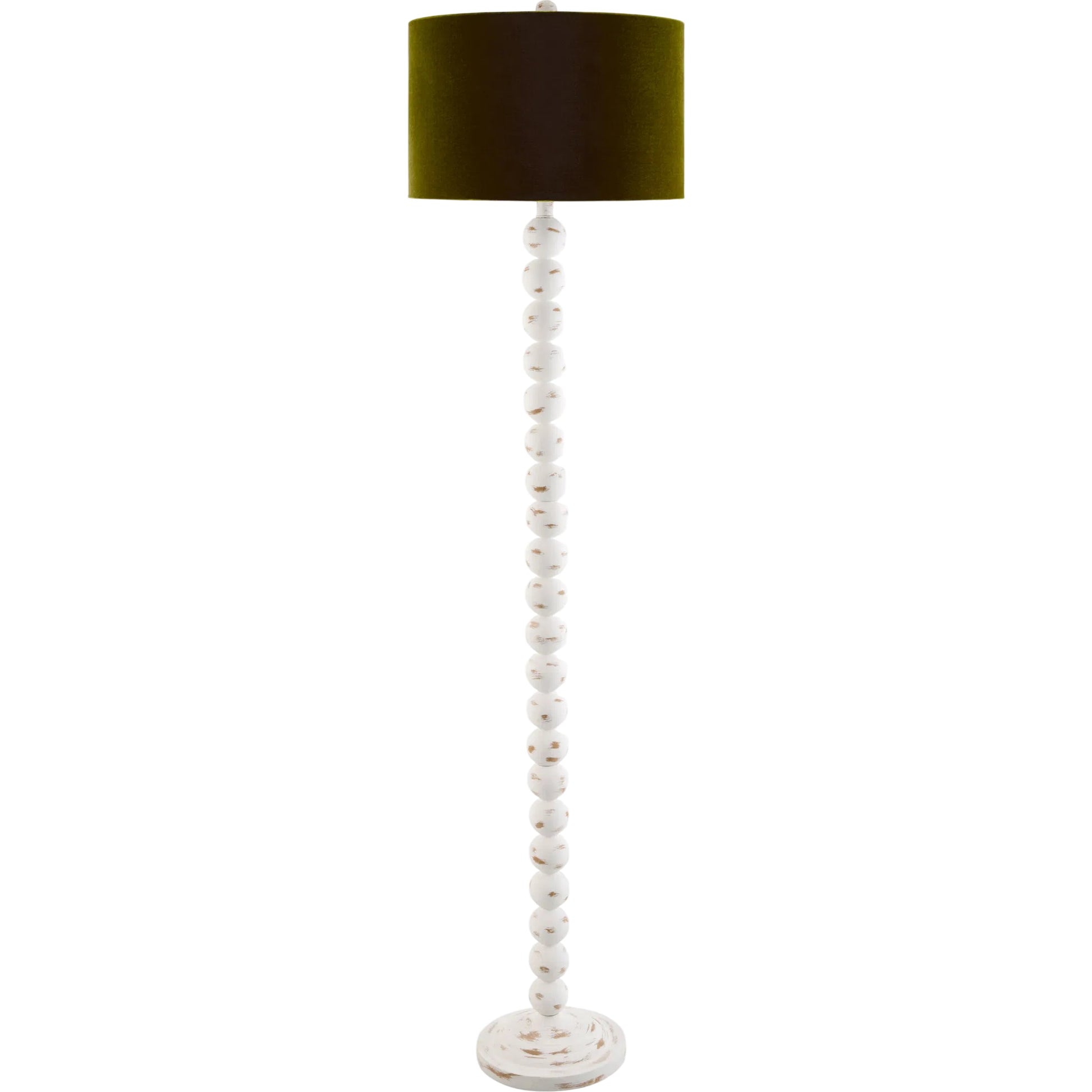 Zelda Accent Floor Lamp by Livabliss in hand painted. Made from resin, linen, polyester, iron in a unique style.