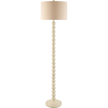 Zelda Accent Floor Lamp by Livabliss in hand painted. Made from resin, linen, polyester, iron in a unique style.