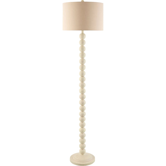 Zelda Accent Floor Lamp by Livabliss in hand painted. Made from resin, linen, polyester, iron in a unique style.
