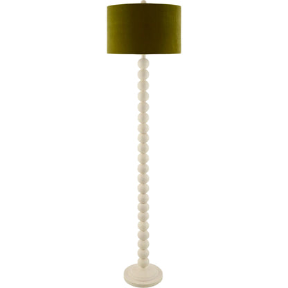 Zelda Accent Floor Lamp by Livabliss in hand painted. Made from resin, linen, polyester, iron in a unique style.