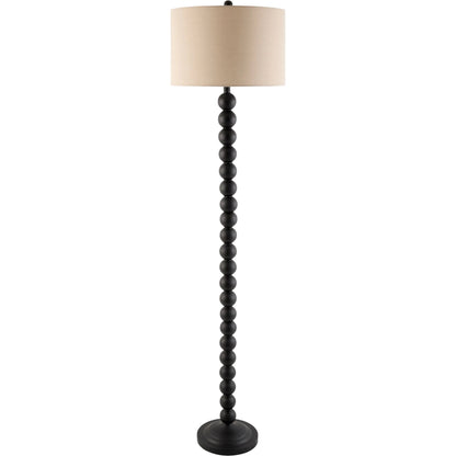 Zelda Accent Floor Lamp by Livabliss in hand painted. Made from resin, linen, polyester, iron in a unique style.