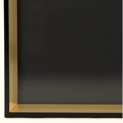 Deer Art Print II by Zentique in black, gold and metal, glass, mdf. Made from metal, glass, mdf in a modern style.