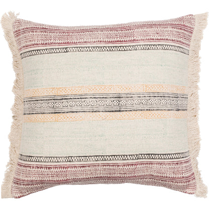 Zendaya Pillow - 31521 by Surya in burgundy, aqua, mustard. Made from 100% cotton in a eclectic & global style.