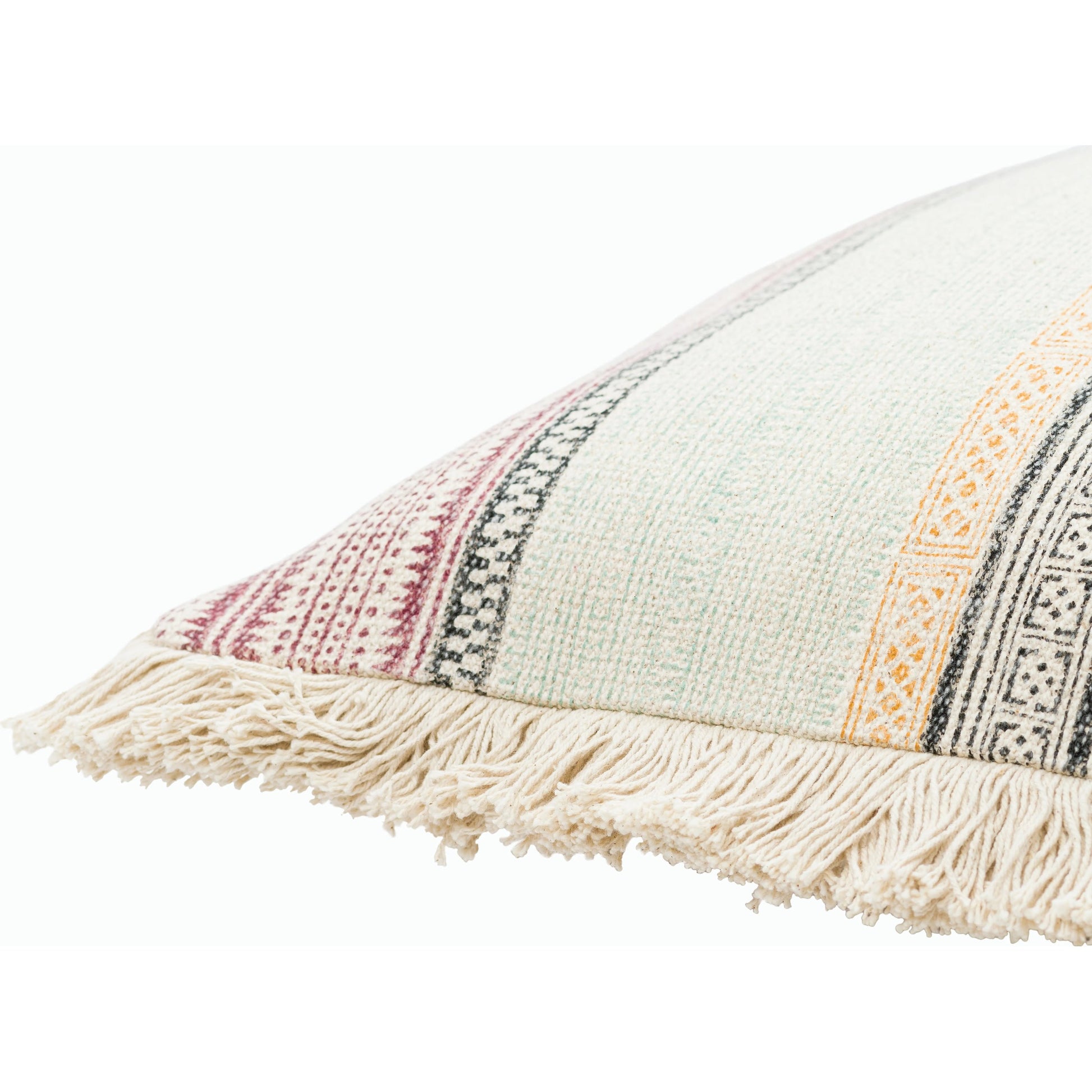 Zendaya Pillow - 31521 by Surya in burgundy, aqua, mustard. Made from 100% cotton in a eclectic & global style.