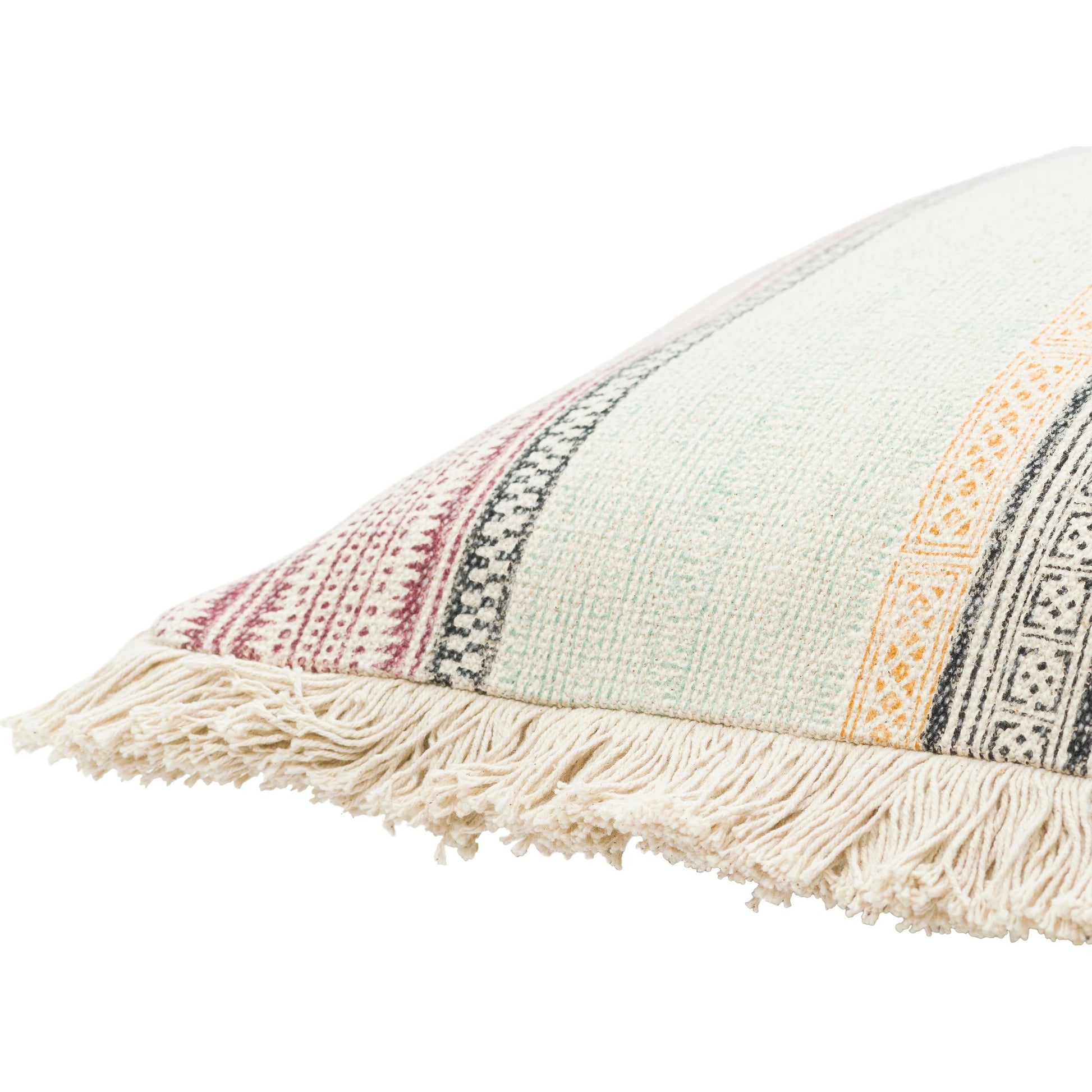 Zendaya Pillow - 31521 by Surya in burgundy, aqua, mustard. Made from 100% cotton in a eclectic & global style.