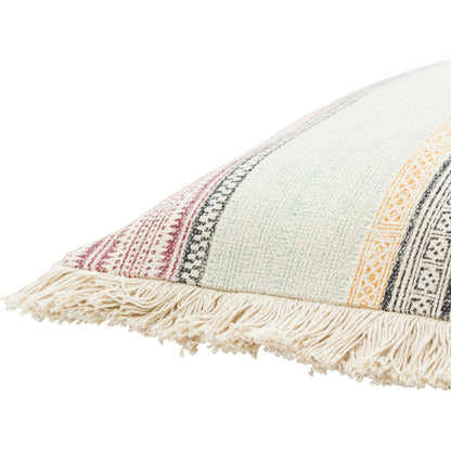 Zendaya Pillow - 31521 by Surya in burgundy, aqua, mustard. Made from 100% cotton in a eclectic & global style.