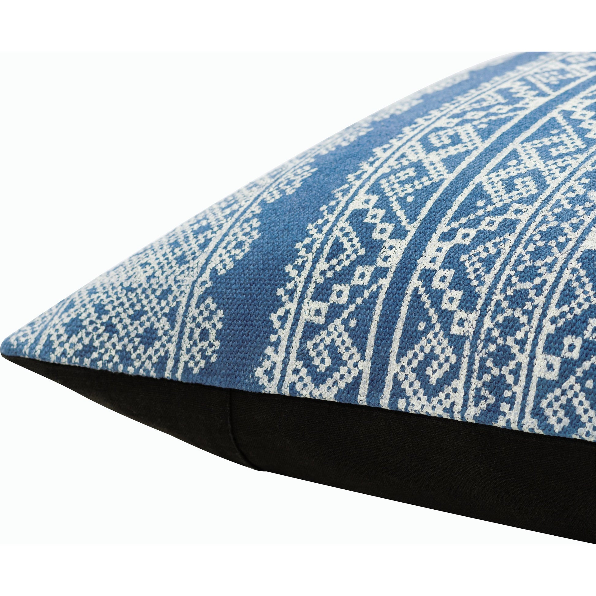 Zendaya Pillow - 24043 by Surya in dark blue. Made from 100% cotton in a eclectic & global style.