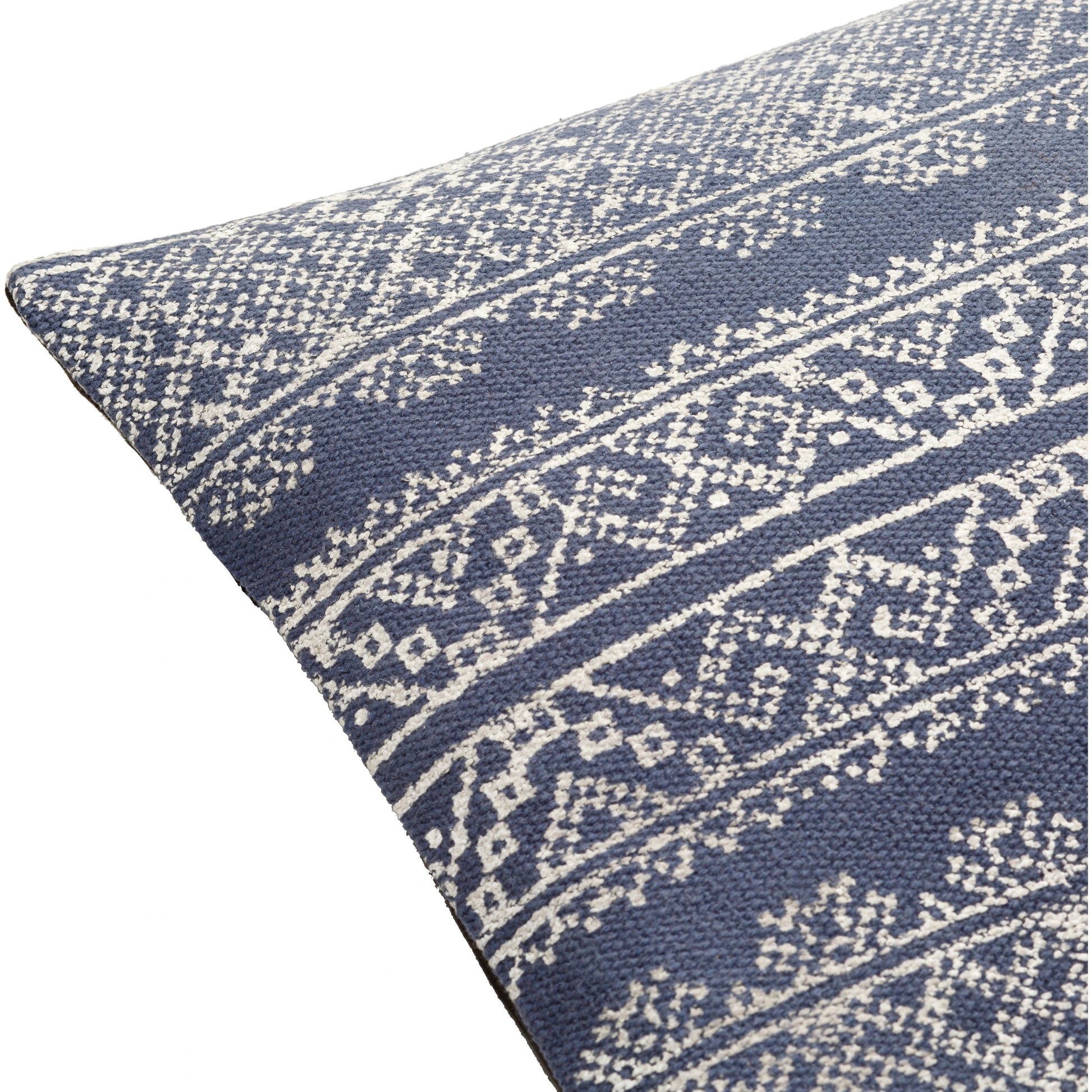 Zendaya Pillow - 24043 by Surya in dark blue. Made from 100% cotton in a eclectic & global style.