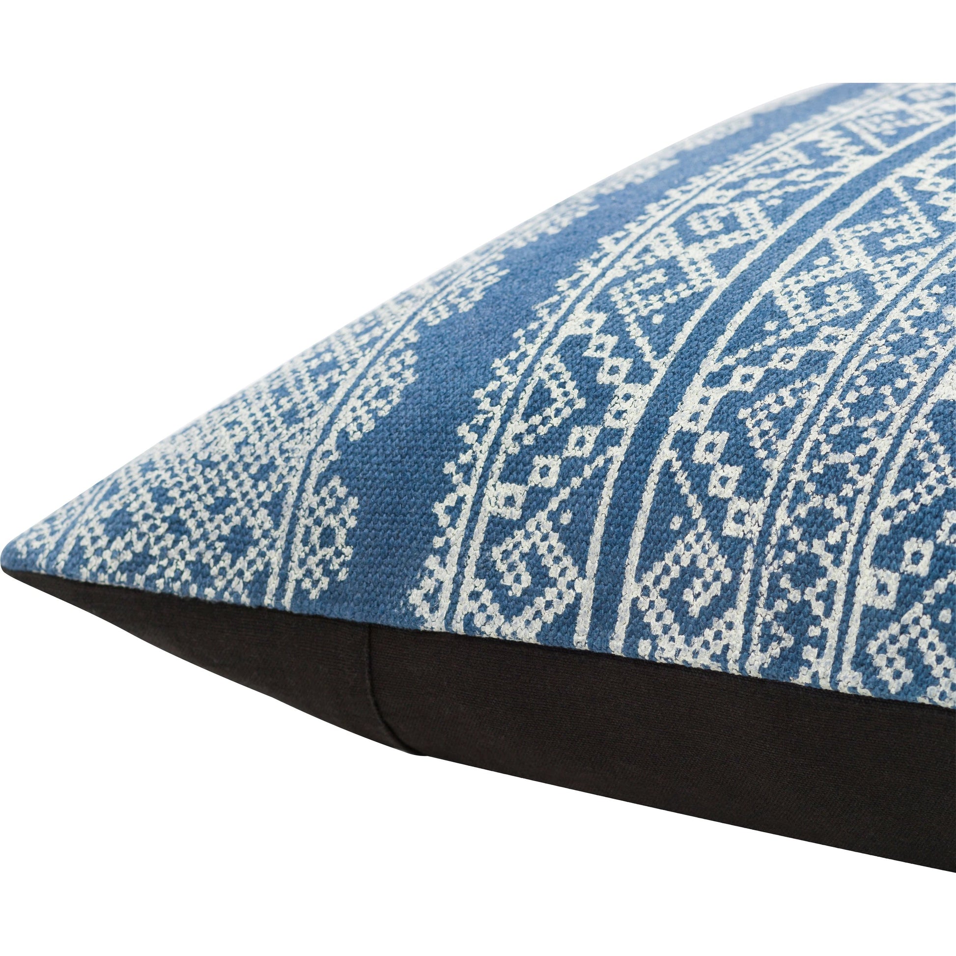 Zendaya Pillow - 24043 by Surya in dark blue. Made from 100% cotton in a eclectic & global style.