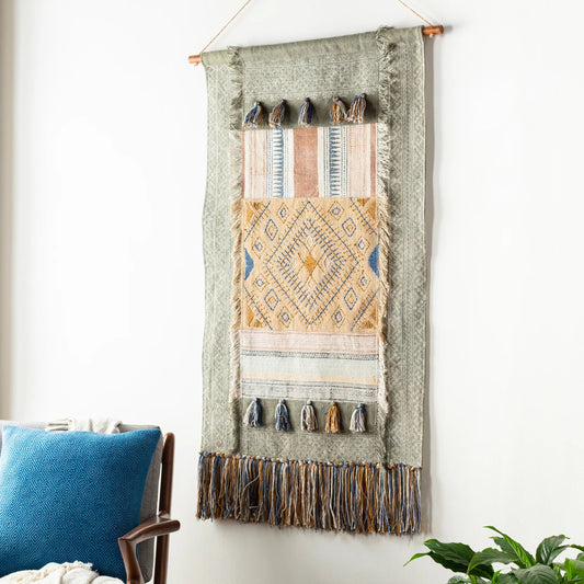 Zendaya Wall Hanging - 23302 by Surya. Made from 85% cotton, 12% polyester, 3% viscose in a eclectic & global style.