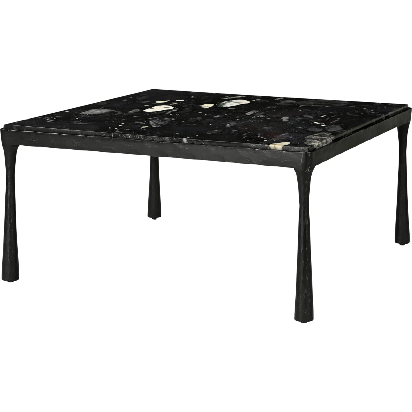 001 SI-2541186 | Primary Silo | Zeena Coffee Table by Surya in black and painted, lacquered. Made from marble, iron in a unique style.