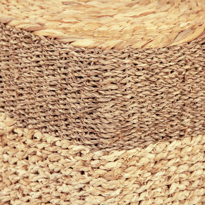 Woven Square Ottoman by Zentique. Made from unique in a rustic style.