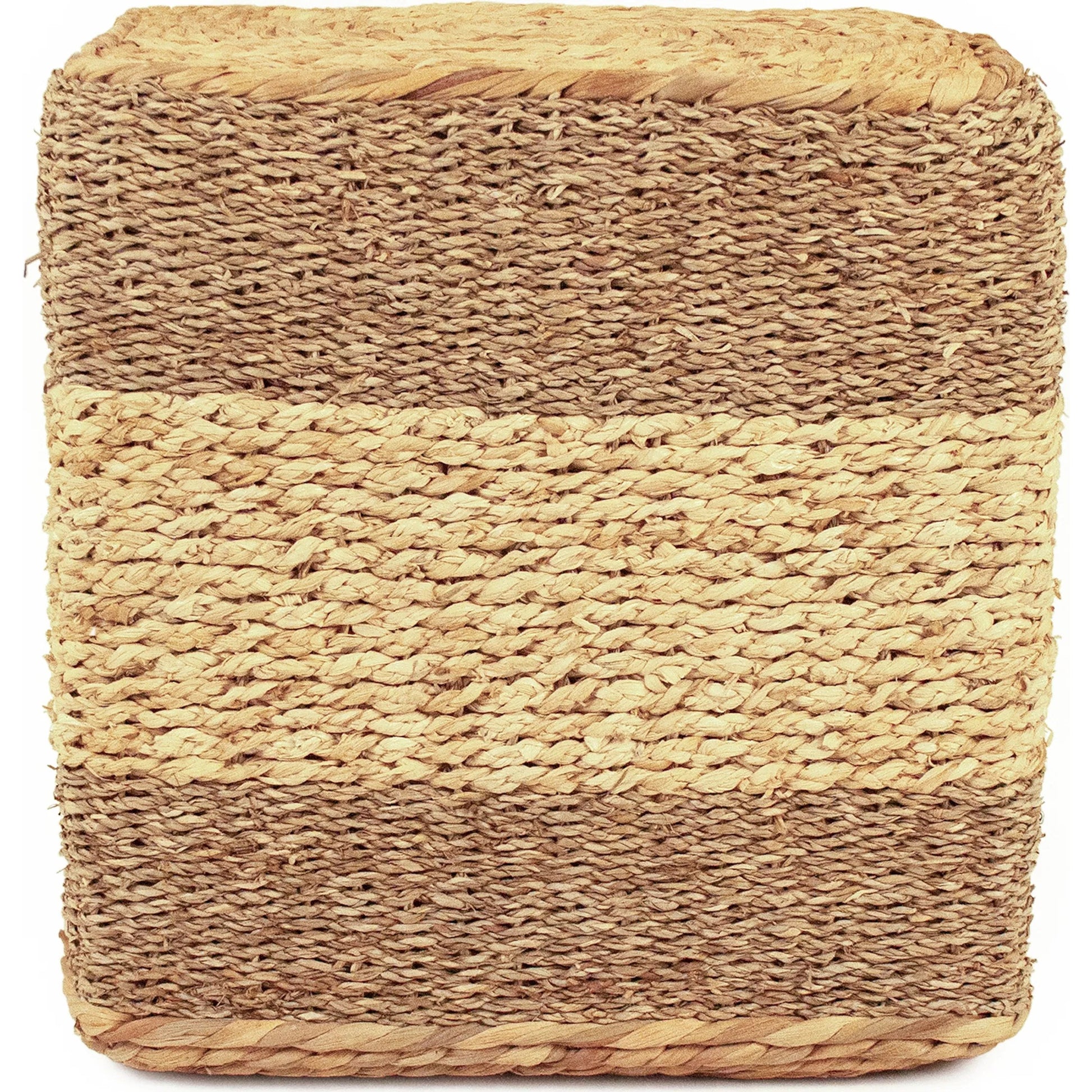 Woven Square Ottoman by Zentique. Made from unique in a rustic style.