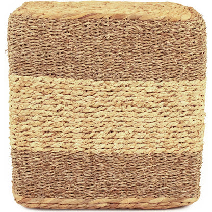 Woven Square Ottoman by Zentique. Made from unique in a rustic style.